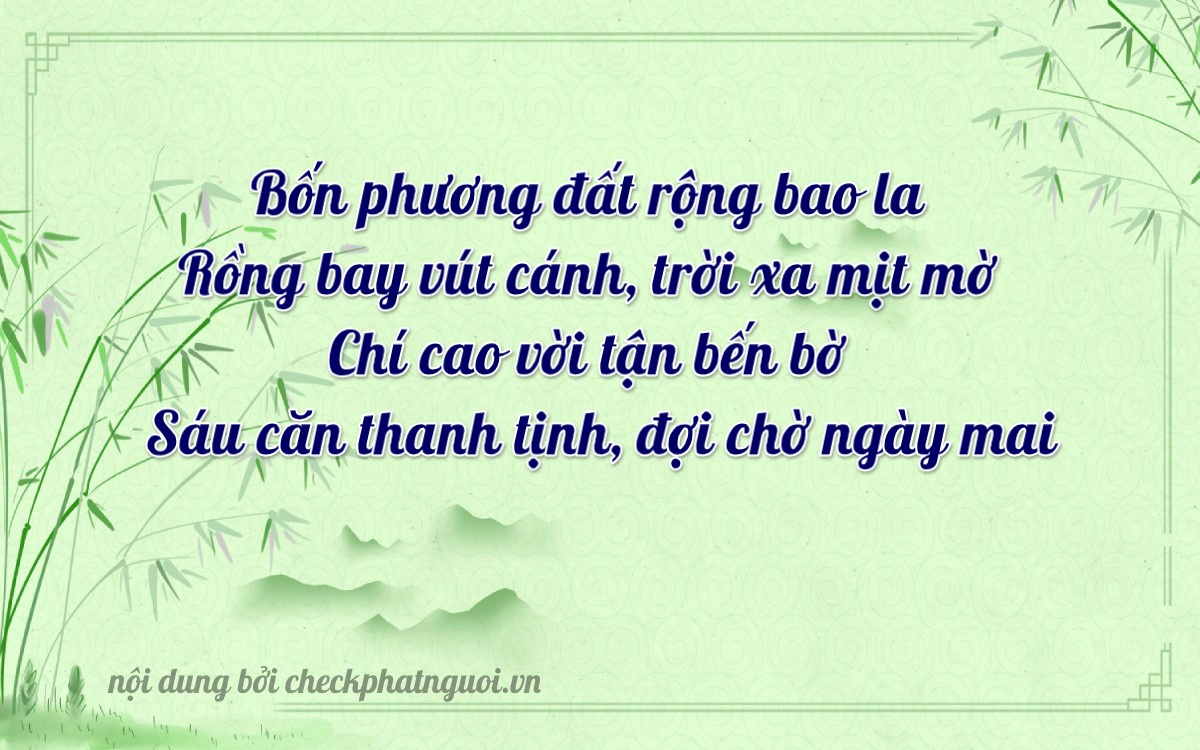 Bài thơ ý nghĩa cho <b>biển số 29A-34960</b> tại website checkphatnguoi.vn