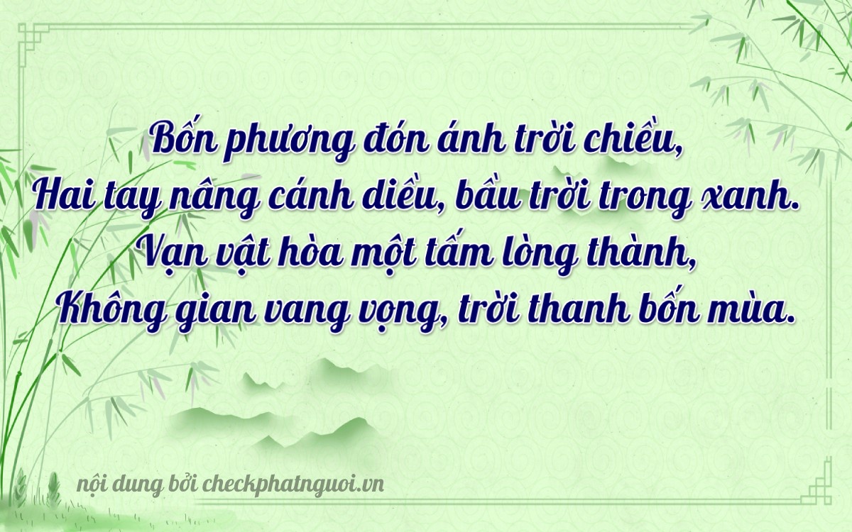 Bài thơ ý nghĩa cho <b>biển số 29A-42270</b> tại website checkphatnguoi.vn