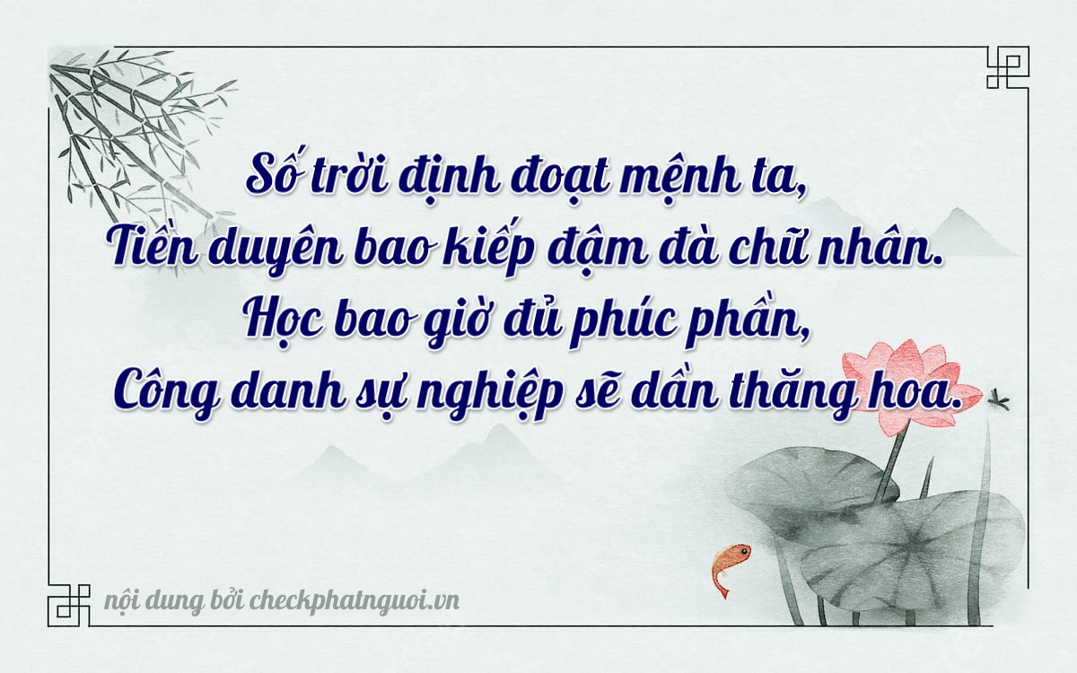 Bài thơ ý nghĩa cho <b>biển số 29A-45981</b> tại website checkphatnguoi.vn