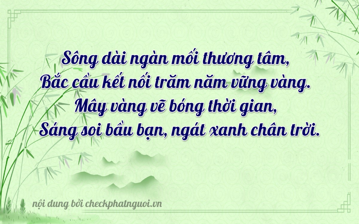 Bài thơ ý nghĩa cho <b>biển số 29A-47907</b> tại website checkphatnguoi.vn