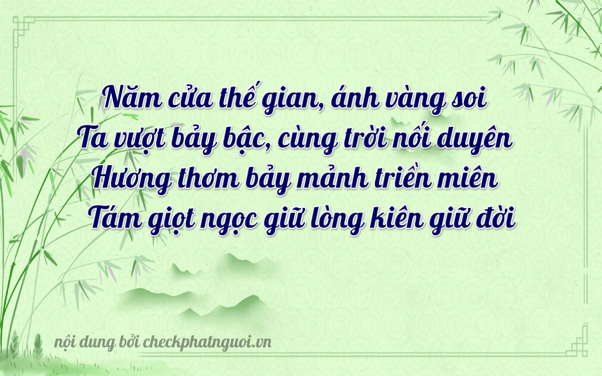 Bài thơ ý nghĩa cho <b>biển số 29A-51768</b> tại website checkphatnguoi.vn