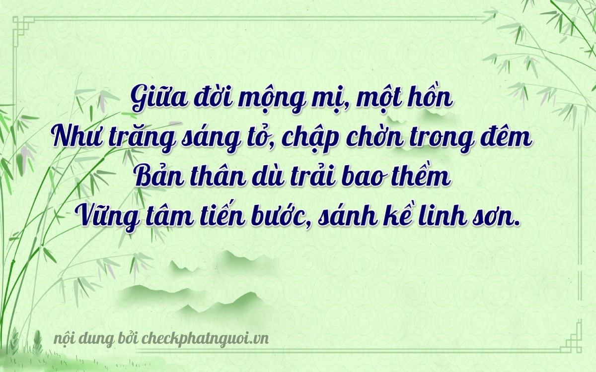 Bài thơ ý nghĩa cho <b>biển số 29A-55844</b> tại website checkphatnguoi.vn