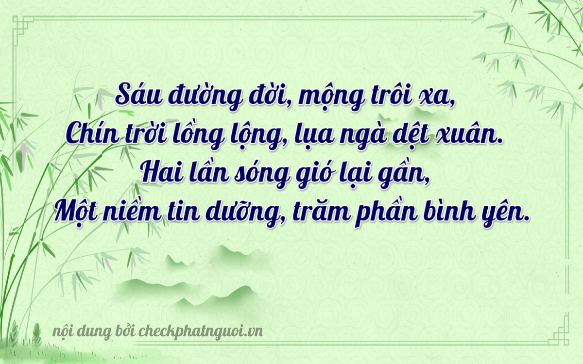 Bài thơ ý nghĩa cho <b>biển số 29A-62911</b> tại website checkphatnguoi.vn