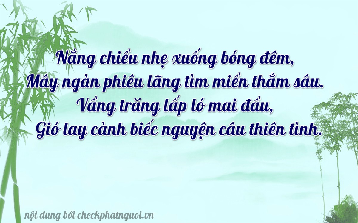 Bài thơ ý nghĩa cho <b>biển số 29A-83211</b> tại website checkphatnguoi.vn