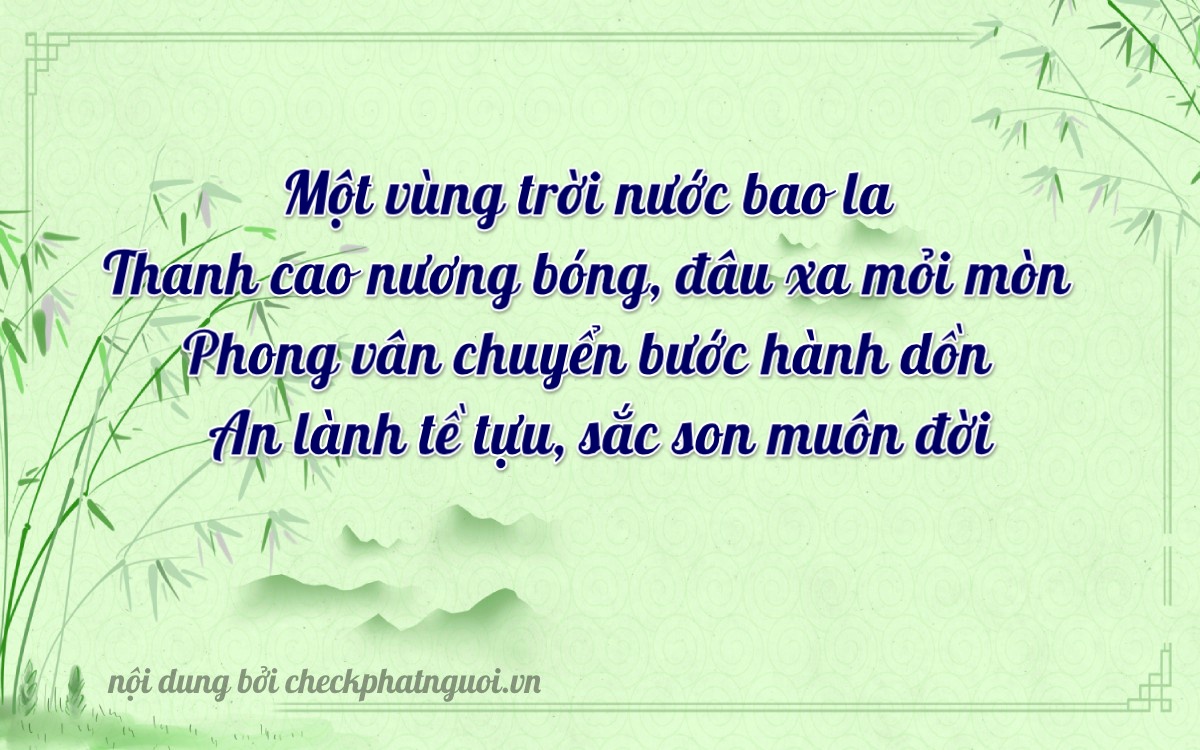 Bài thơ ý nghĩa cho <b>biển số 29A-83782</b> tại website checkphatnguoi.vn