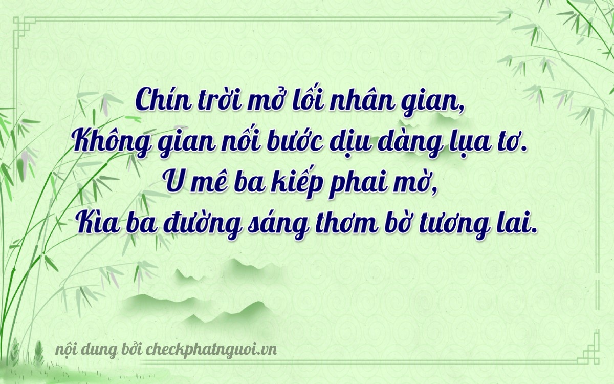 Bài thơ ý nghĩa cho <b>biển số 29A-90033</b> tại website checkphatnguoi.vn