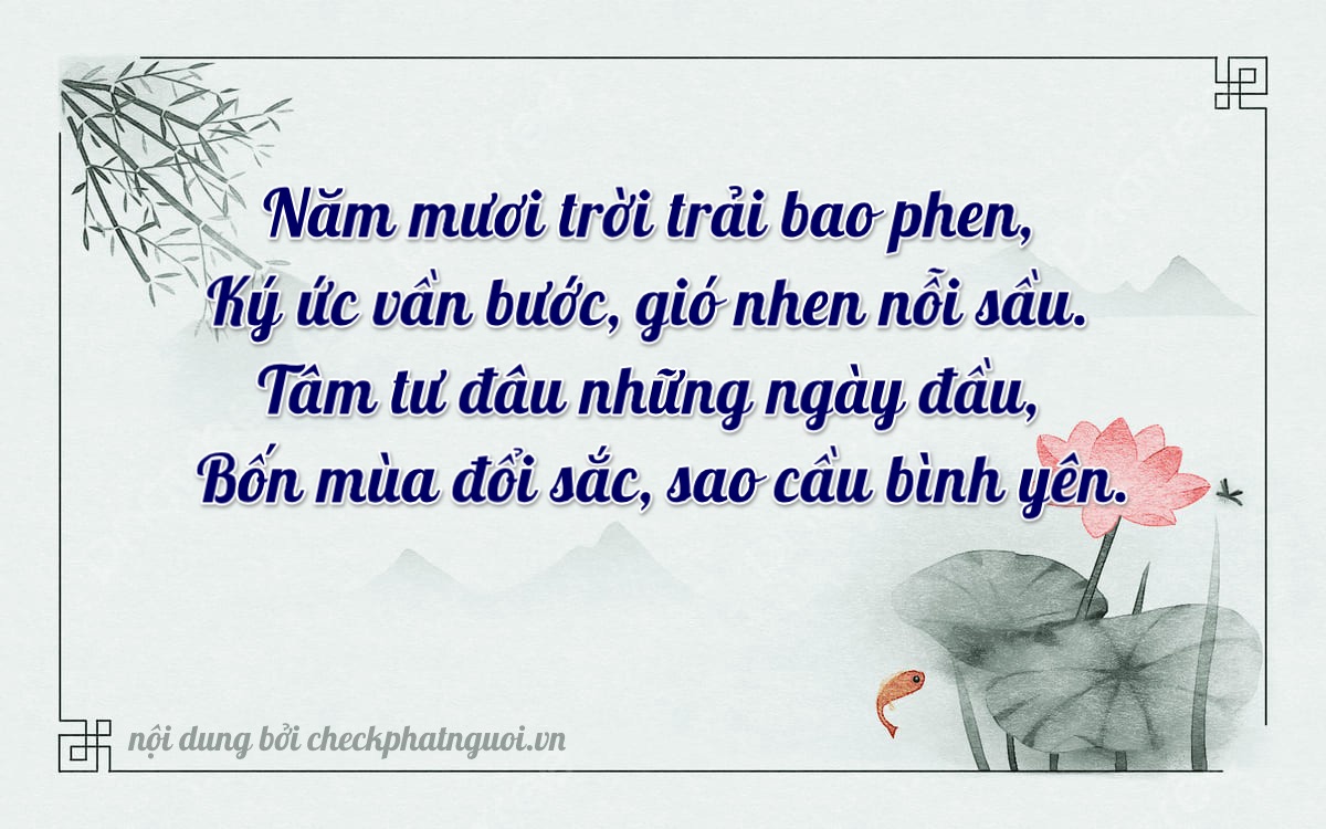 Bài thơ ý nghĩa cho <b>biển số 29AA-58548</b> tại website checkphatnguoi.vn