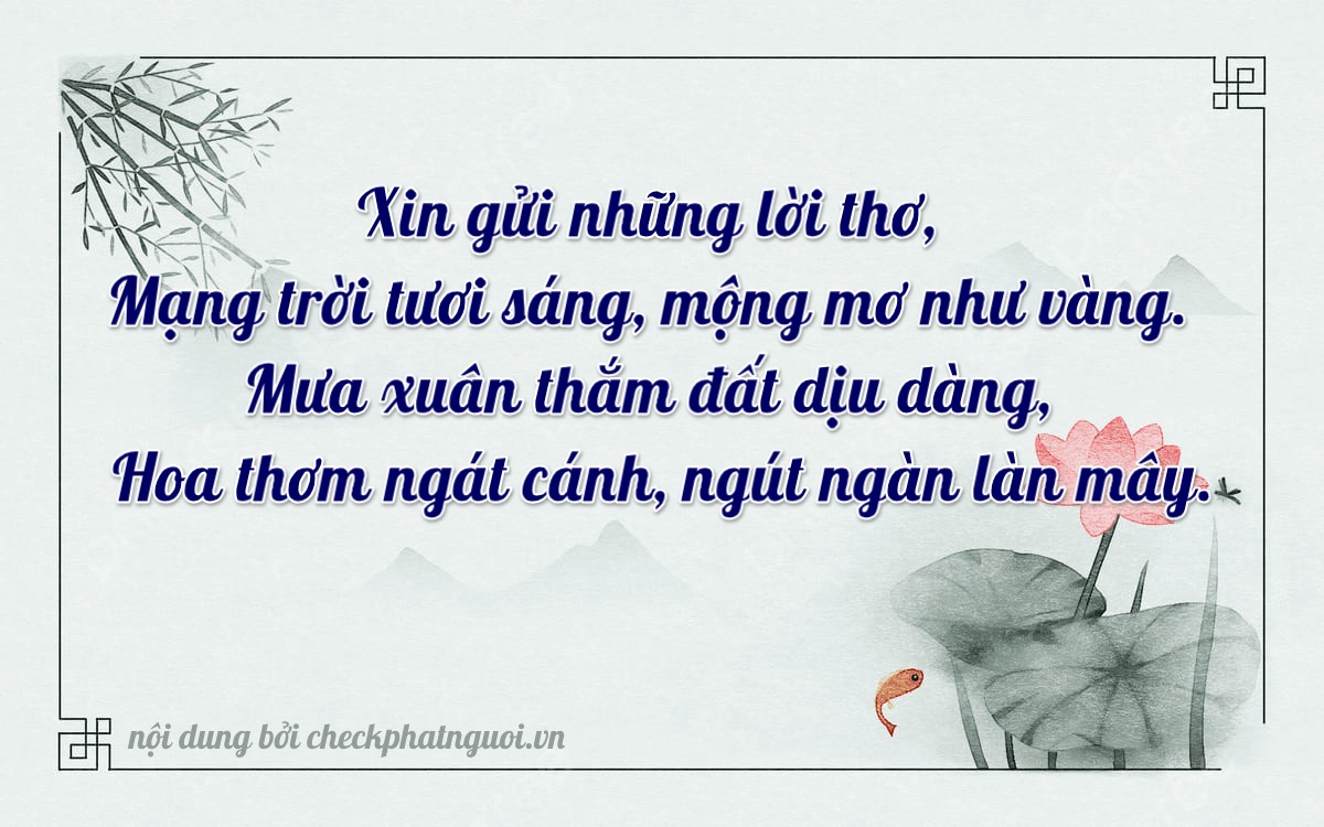 Bài thơ ý nghĩa cho <b>biển số 29AA-68699</b> tại website checkphatnguoi.vn