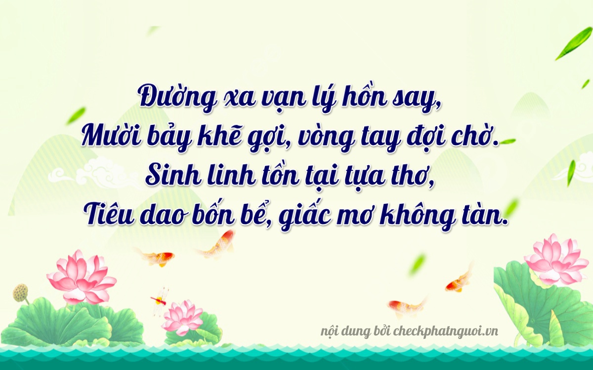 Bài thơ ý nghĩa cho <b>biển số 29AB-17188</b> tại website checkphatnguoi.vn