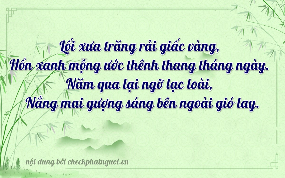 Bài thơ ý nghĩa cho <b>biển số 29AB-21455</b> tại website checkphatnguoi.vn