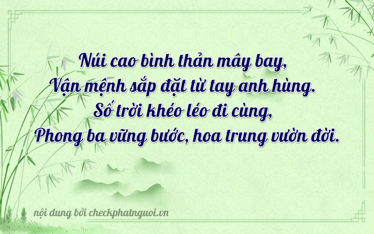 Bài thơ ý nghĩa cho <b>biển số 29AB-27330</b> tại website checkphatnguoi.vn