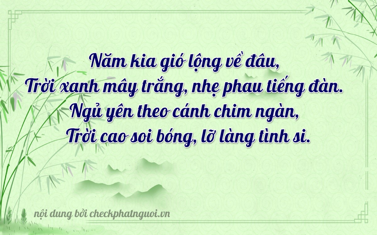Bài thơ ý nghĩa cho <b>biển số 29AB-54764</b> tại website checkphatnguoi.vn