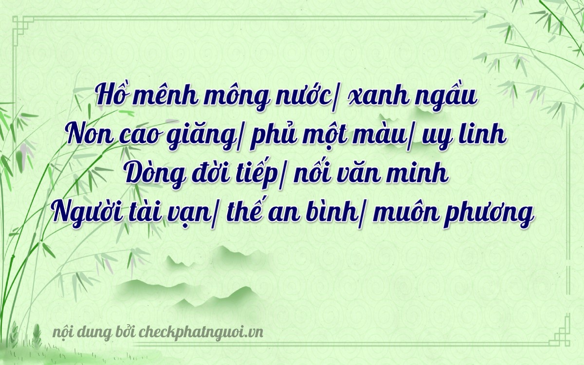 Bài thơ ý nghĩa cho <b>biển số 29AB-79159</b> tại website checkphatnguoi.vn
