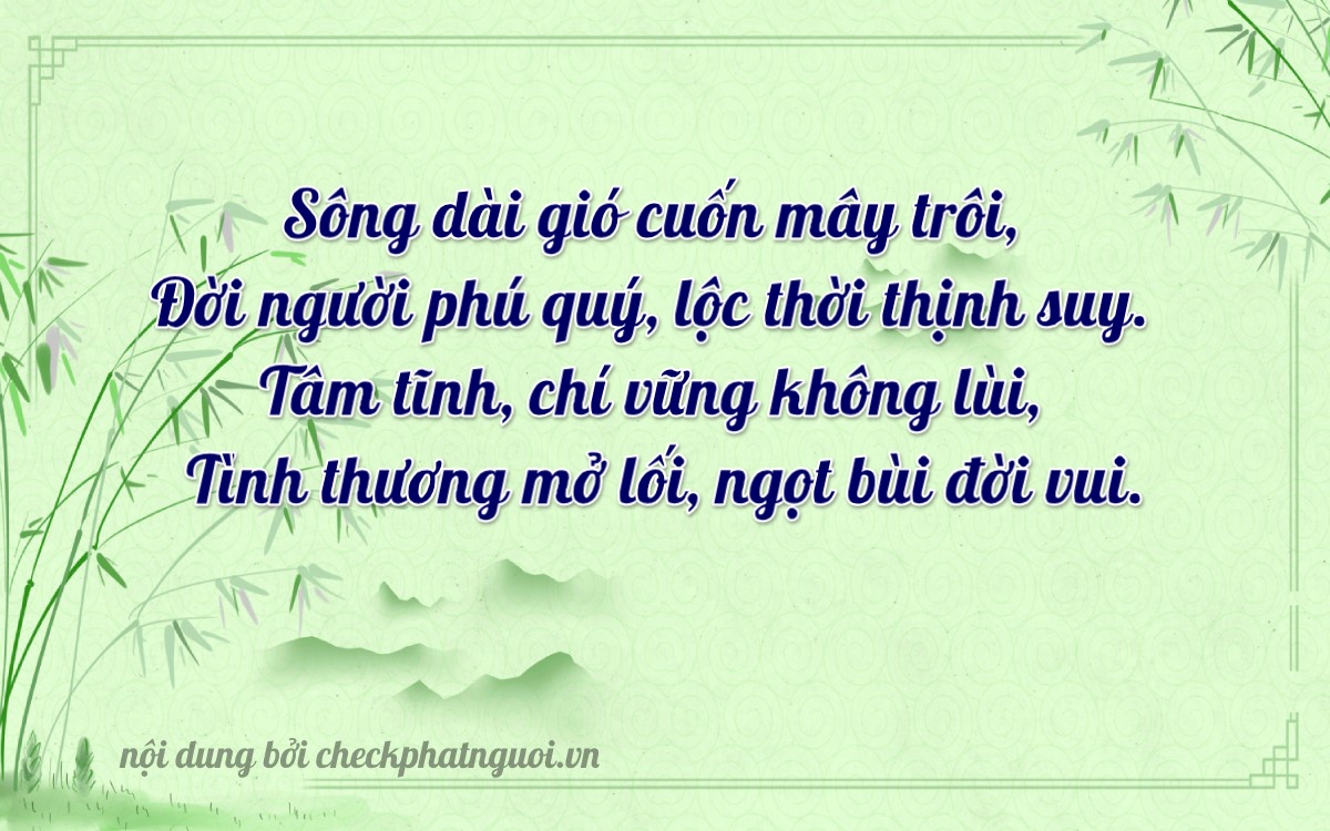 Bài thơ ý nghĩa cho <b>biển số 29AB-83491</b> tại website checkphatnguoi.vn