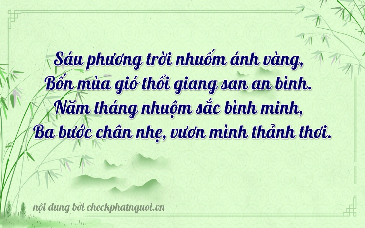 Bài thơ ý nghĩa cho <b>biển số 29AC-16453</b> tại website checkphatnguoi.vn