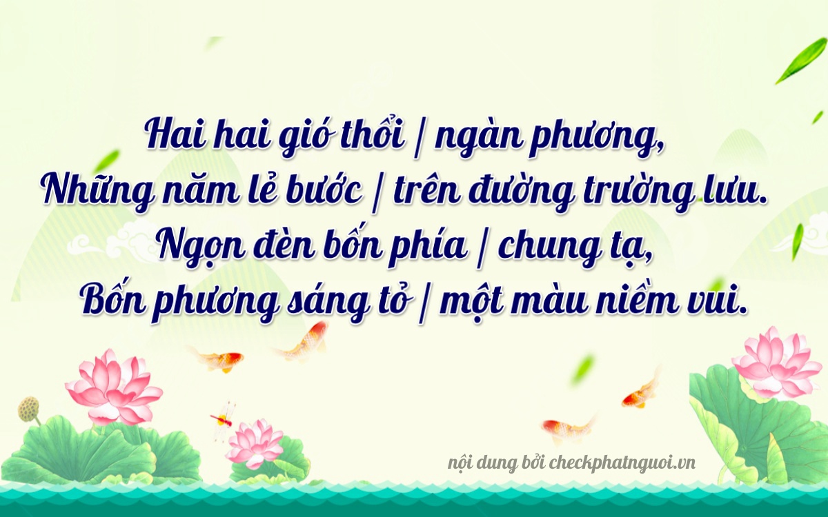 Bài thơ ý nghĩa cho <b>biển số 29AC-22504</b> tại website checkphatnguoi.vn