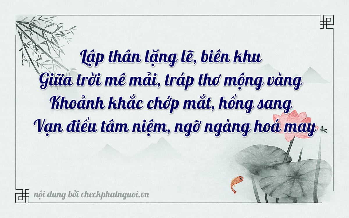 Bài thơ ý nghĩa cho <b>biển số 29AC-38529</b> tại website checkphatnguoi.vn