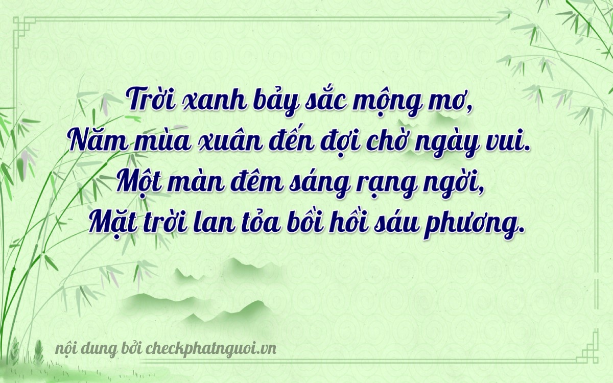 Bài thơ ý nghĩa cho <b>biển số 29AC-67511</b> tại website checkphatnguoi.vn