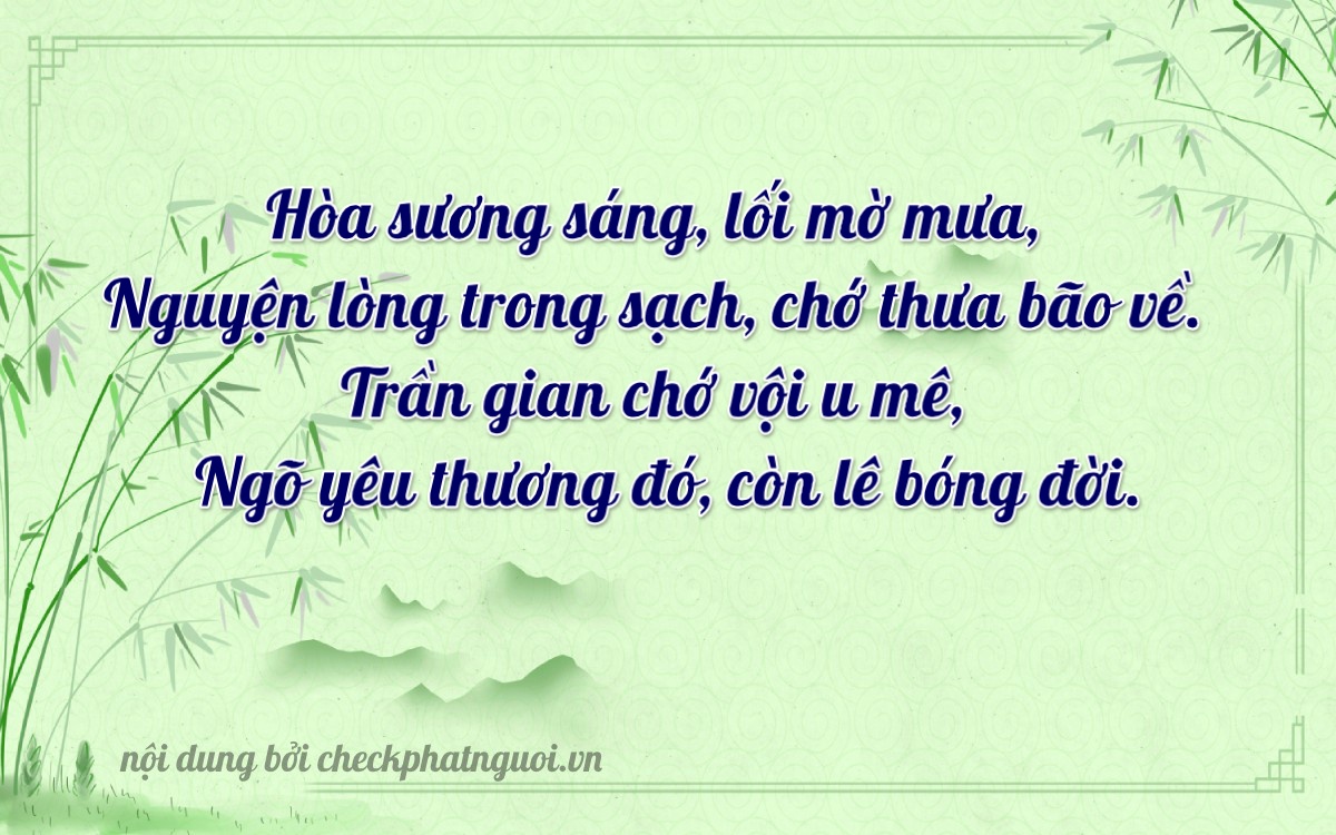 Bài thơ ý nghĩa cho <b>biển số 29AD-02961</b> tại website checkphatnguoi.vn