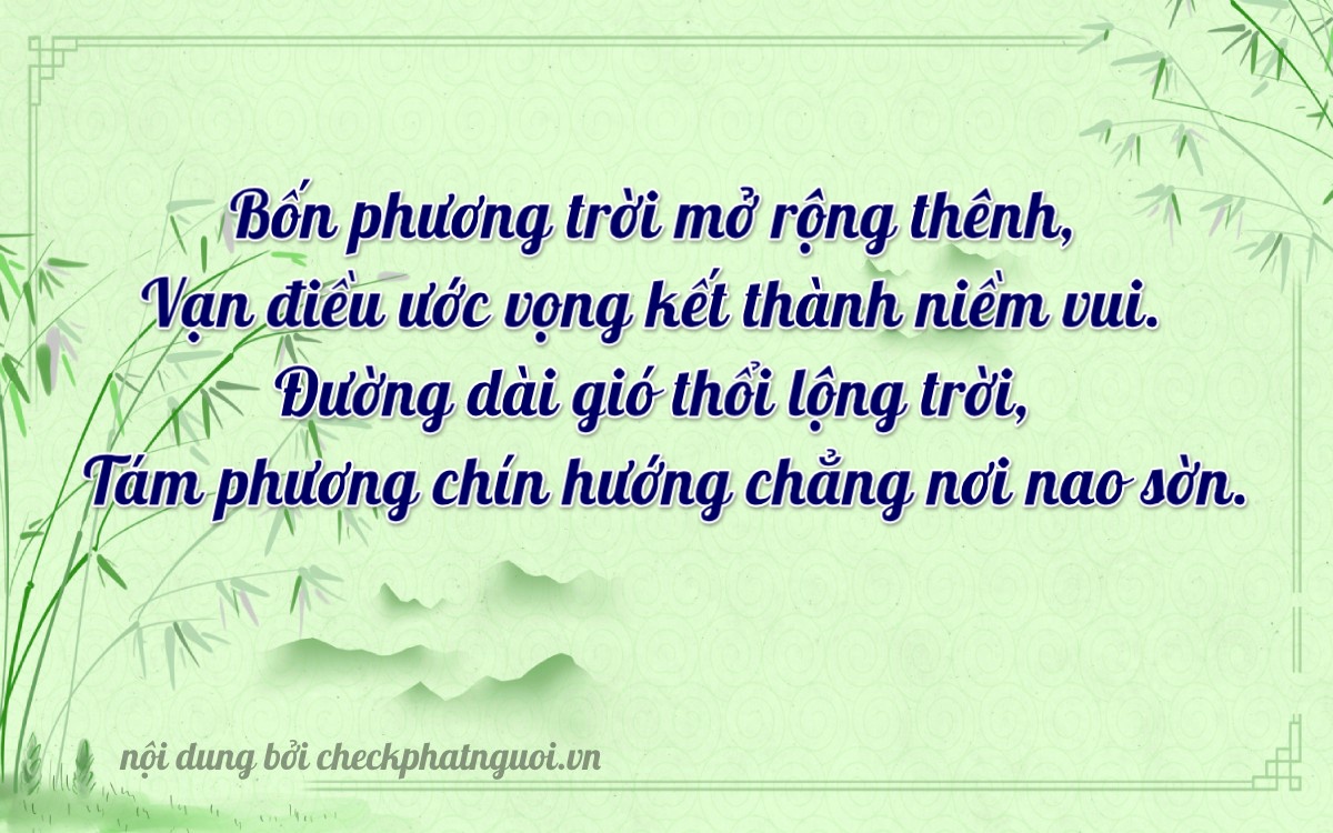 Bài thơ ý nghĩa cho <b>biển số 29AD-13478</b> tại website checkphatnguoi.vn