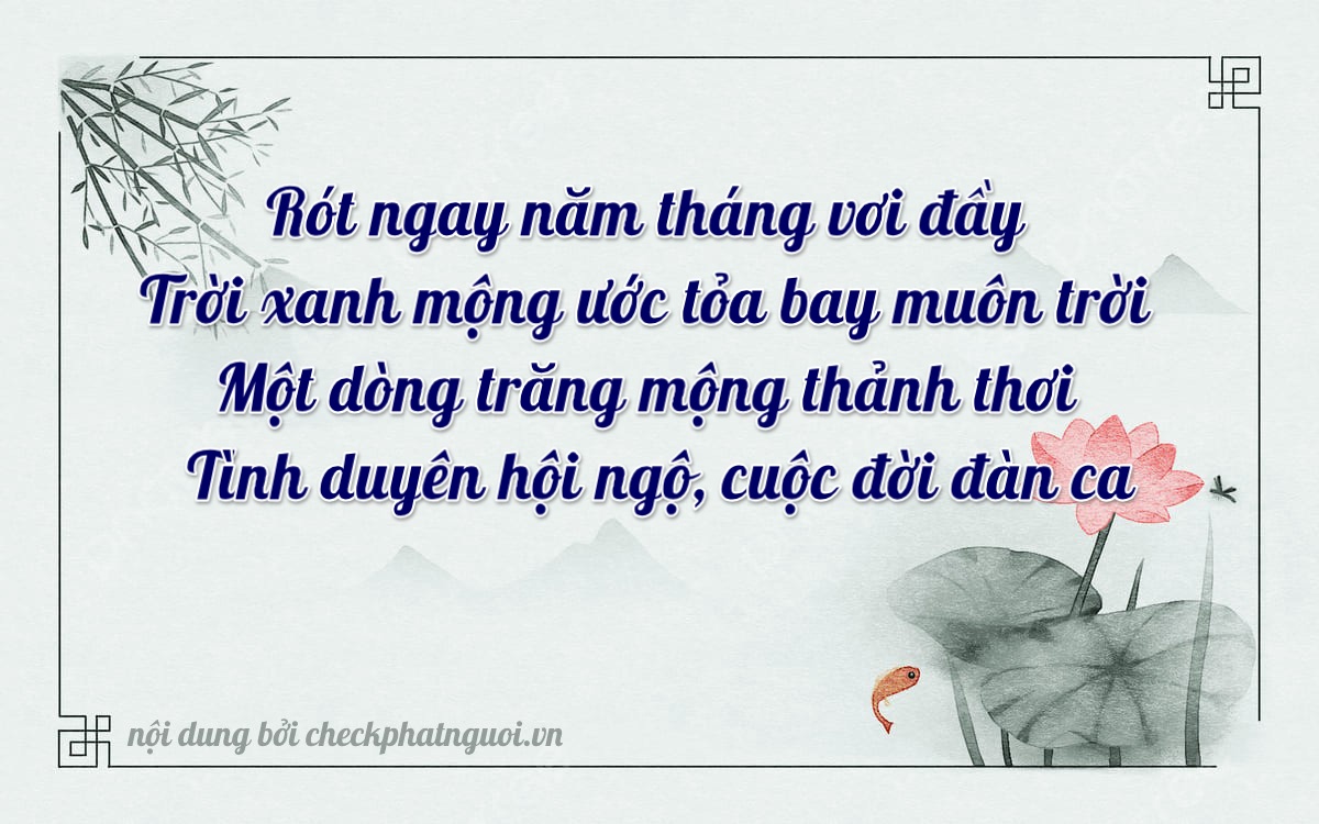 Bài thơ ý nghĩa cho <b>biển số 29AD-54310</b> tại website checkphatnguoi.vn