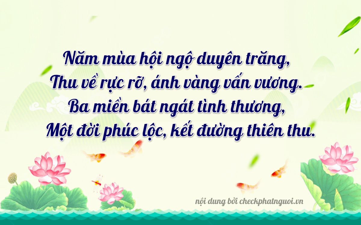 Bài thơ ý nghĩa cho <b>biển số 29AD-56130</b> tại website checkphatnguoi.vn