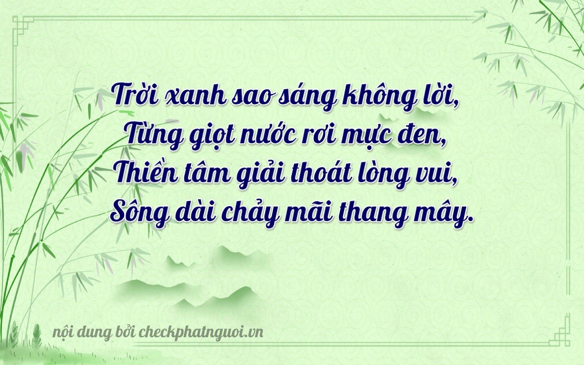 Bài thơ ý nghĩa cho <b>biển số 29AE-08113</b> tại website checkphatnguoi.vn