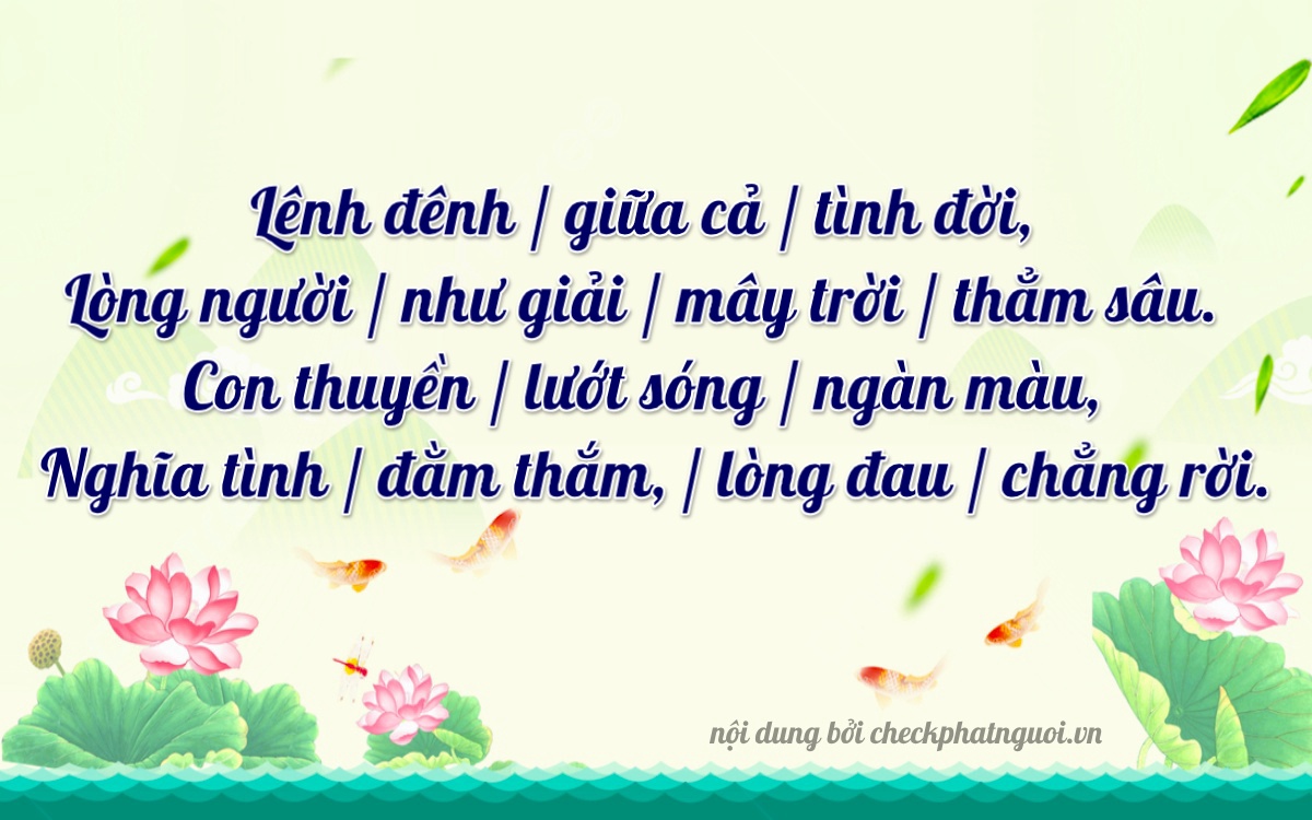 Bài thơ ý nghĩa cho <b>biển số 29AE-15003</b> tại website checkphatnguoi.vn