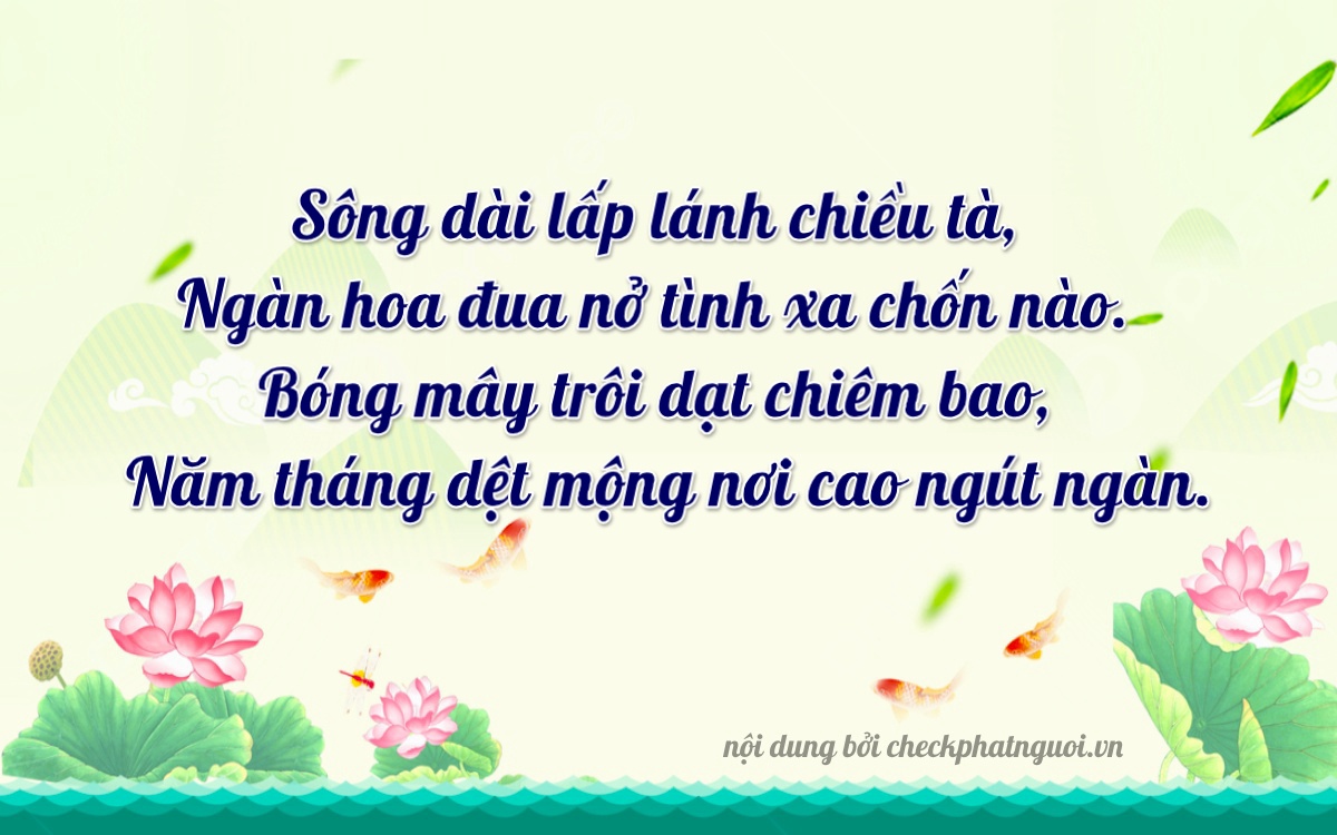 Bài thơ ý nghĩa cho <b>biển số 29AE-16831</b> tại website checkphatnguoi.vn