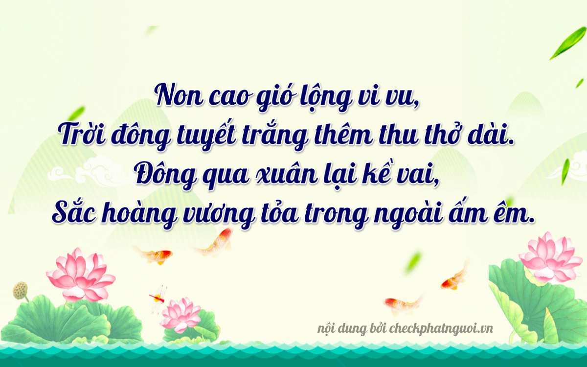 Bài thơ ý nghĩa cho <b>biển số 29AH-02986</b> tại website checkphatnguoi.vn