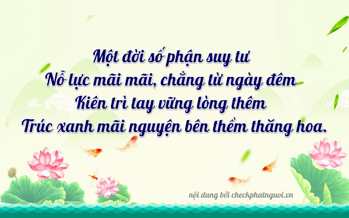 Bài thơ ý nghĩa cho <b>biển số 29AK-00116</b> tại website checkphatnguoi.vn