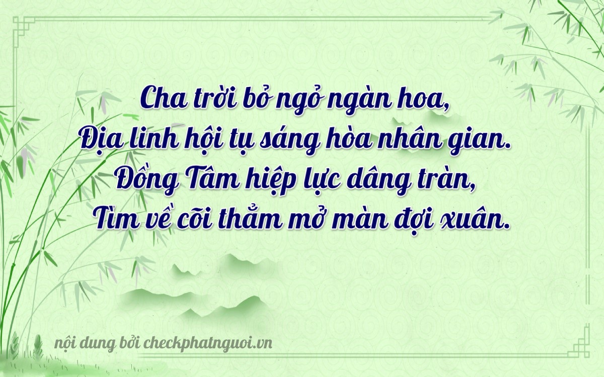 Bài thơ ý nghĩa cho <b>biển số 29AK-02119</b> tại website checkphatnguoi.vn