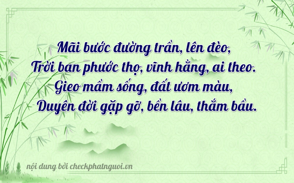 Bài thơ ý nghĩa cho <b>biển số 29AK-10234</b> tại website checkphatnguoi.vn