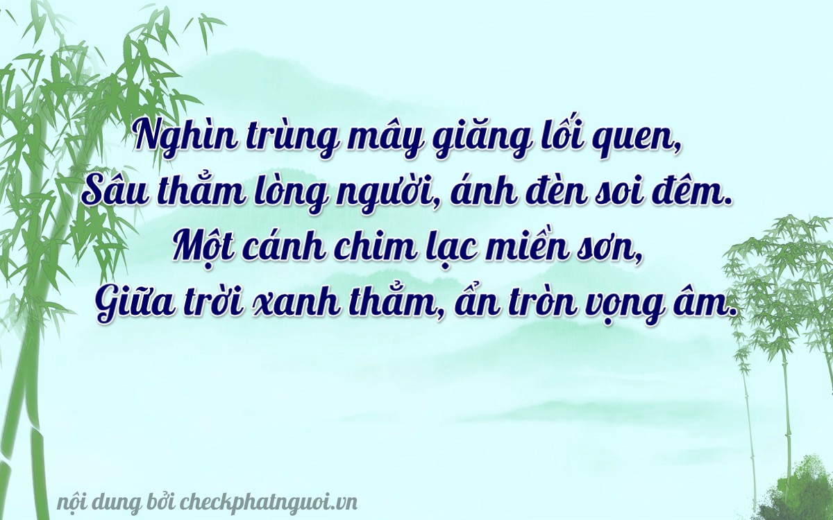 Bài thơ ý nghĩa cho <b>biển số 29AM-00691</b> tại website checkphatnguoi.vn