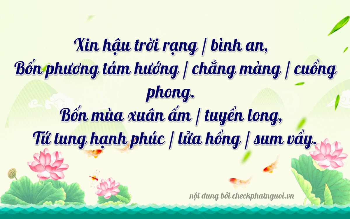 Bài thơ ý nghĩa cho <b>biển số 29AM-01244</b> tại website checkphatnguoi.vn