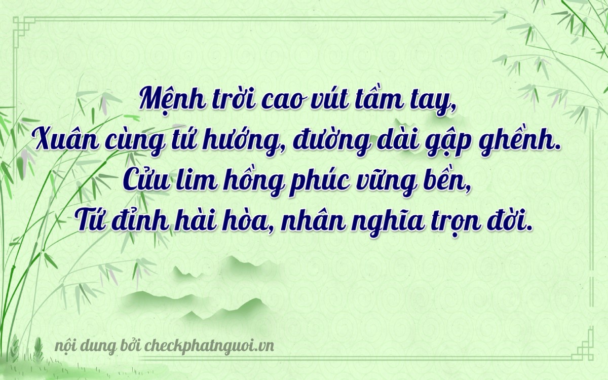 Bài thơ ý nghĩa cho <b>biển số 29AM-01449</b> tại website checkphatnguoi.vn
