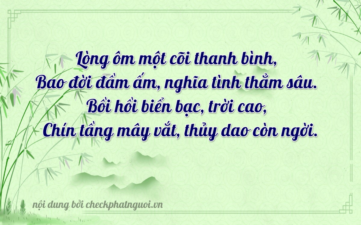 Bài thơ ý nghĩa cho <b>biển số 29AM-03397</b> tại website checkphatnguoi.vn