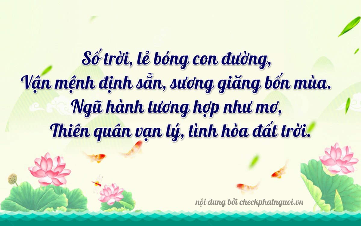 Bài thơ ý nghĩa cho <b>biển số 29AN-00702</b> tại website checkphatnguoi.vn