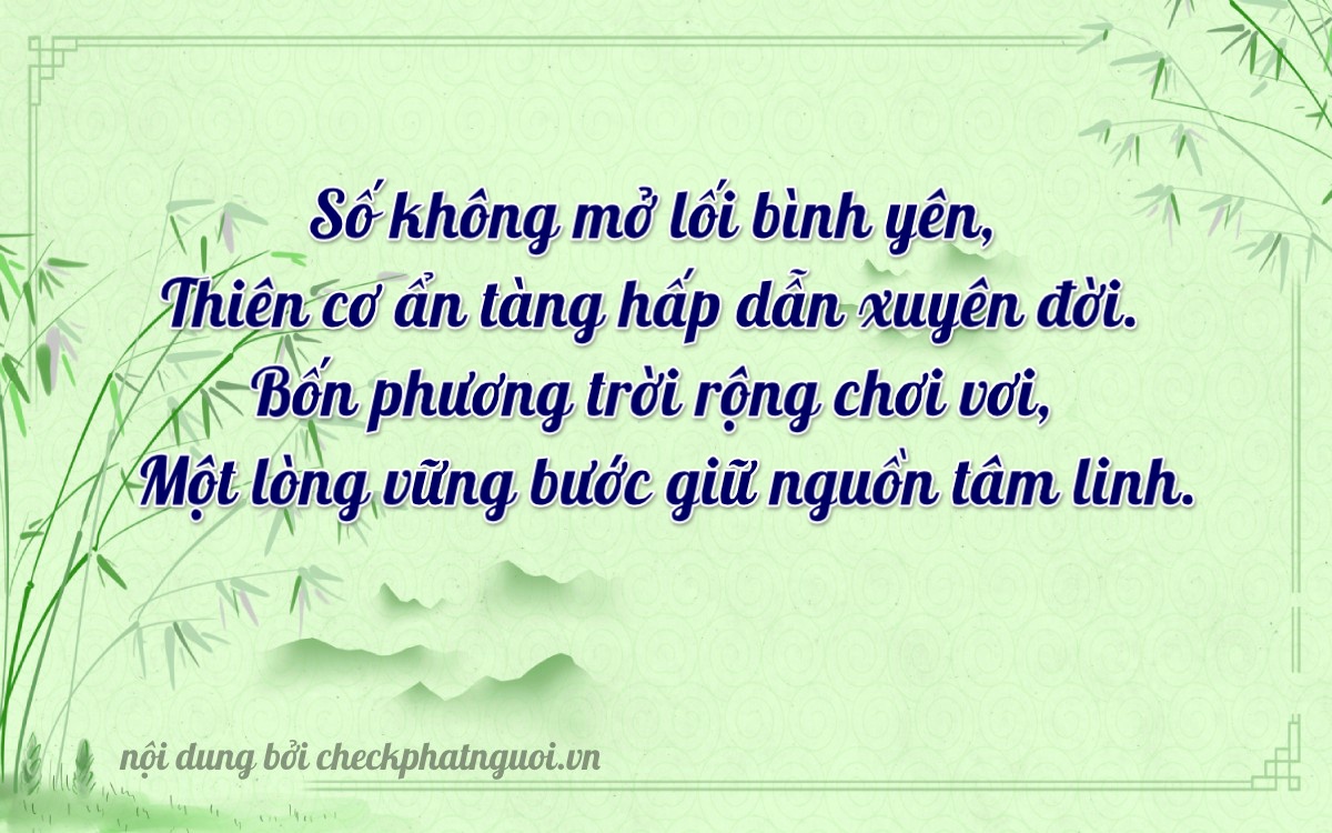 Bài thơ ý nghĩa cho <b>biển số 29AS-00041</b> tại website checkphatnguoi.vn