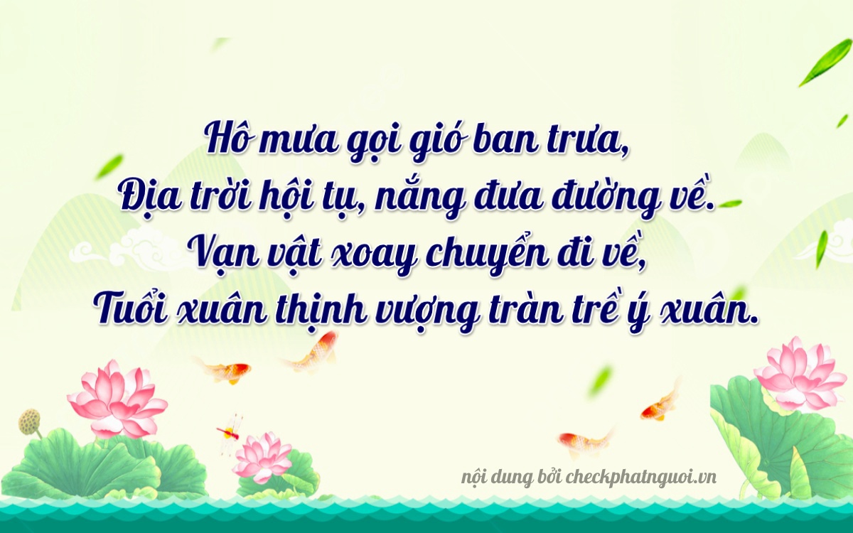 Bài thơ ý nghĩa cho <b>biển số 29AS-00220</b> tại website checkphatnguoi.vn