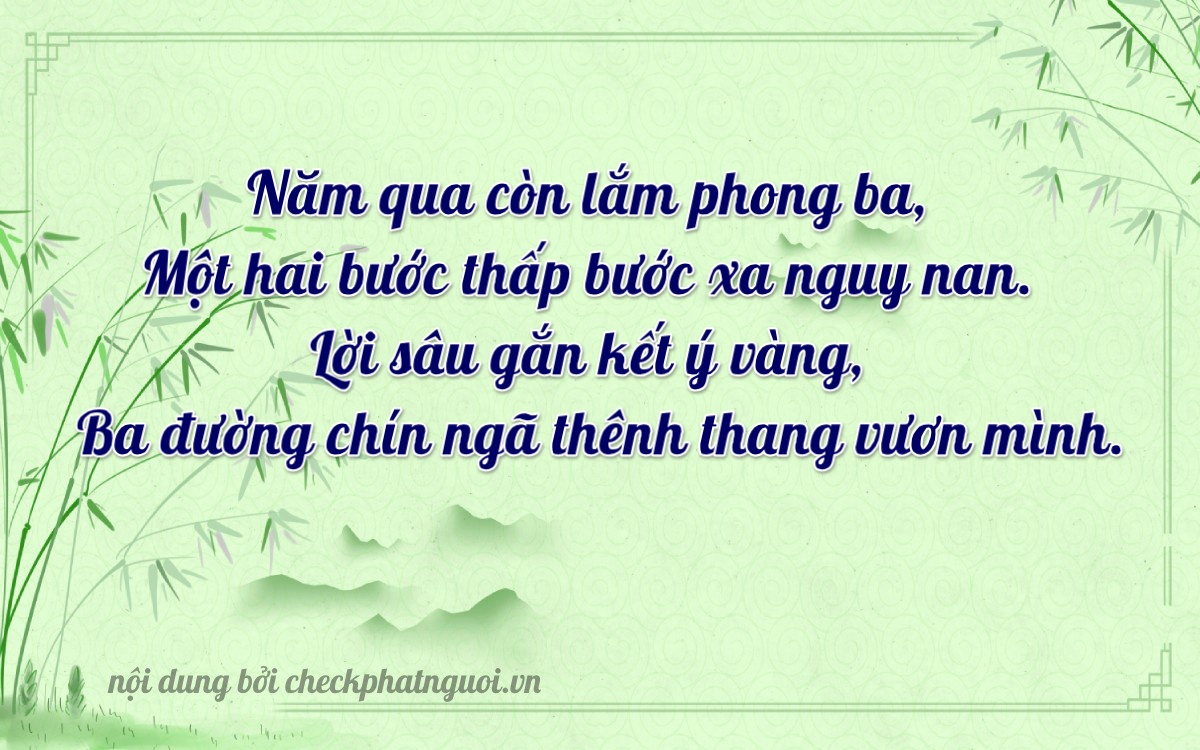 Bài thơ ý nghĩa cho <b>biển số 29AS-01239</b> tại website checkphatnguoi.vn