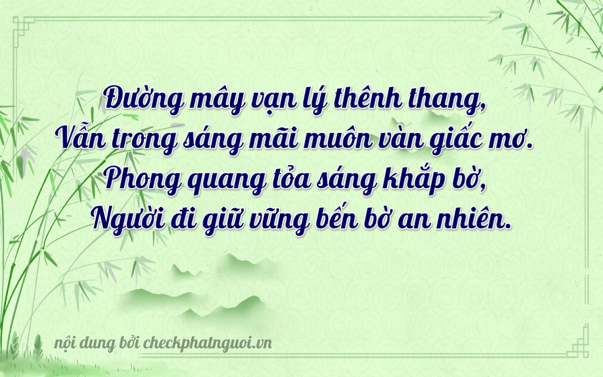 Bài thơ ý nghĩa cho <b>biển số 29AS-03567</b> tại website checkphatnguoi.vn