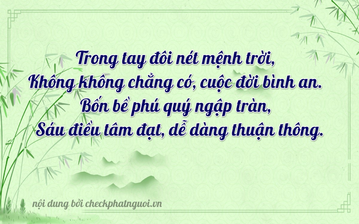 Bài thơ ý nghĩa cho <b>biển số 29AT-00046</b> tại website checkphatnguoi.vn