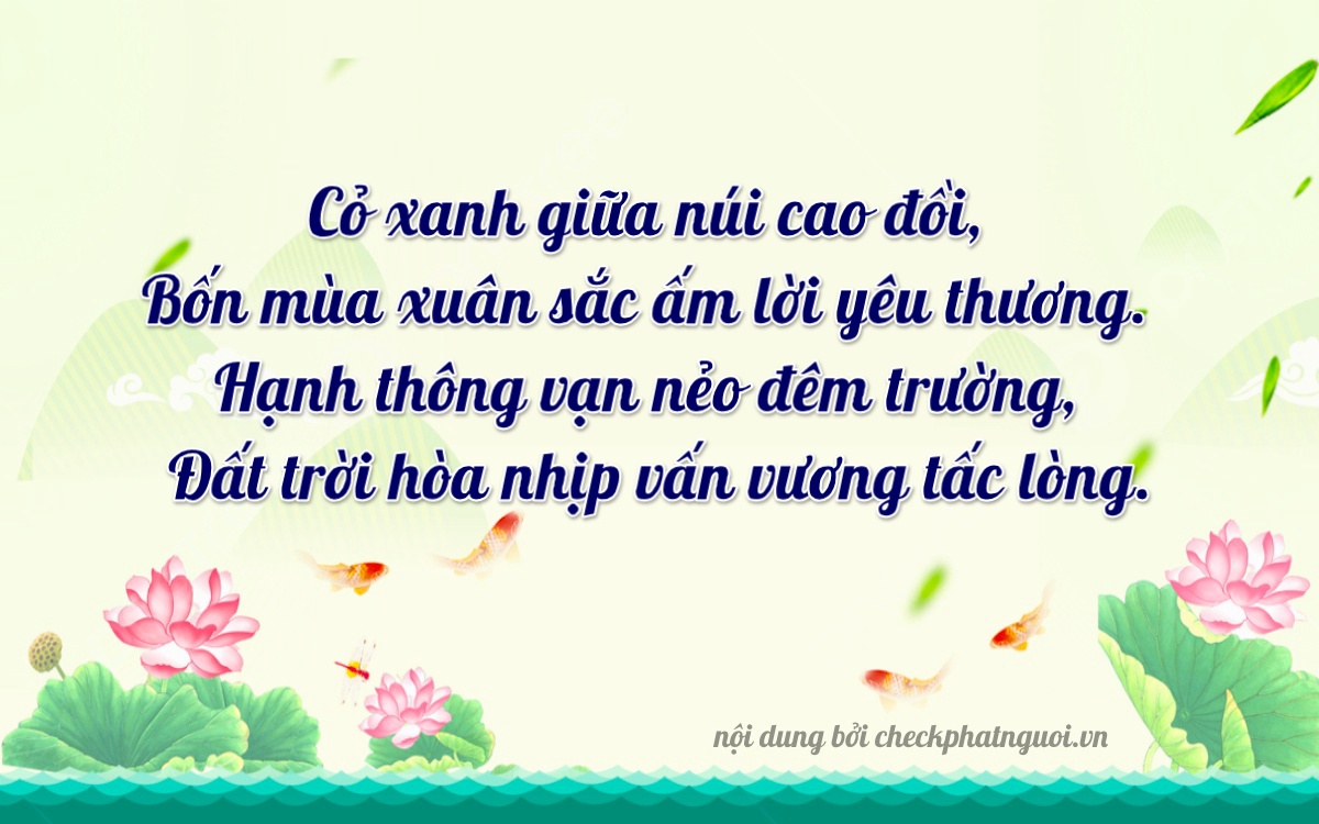 Bài thơ ý nghĩa cho <b>biển số 29AT-04520</b> tại website checkphatnguoi.vn