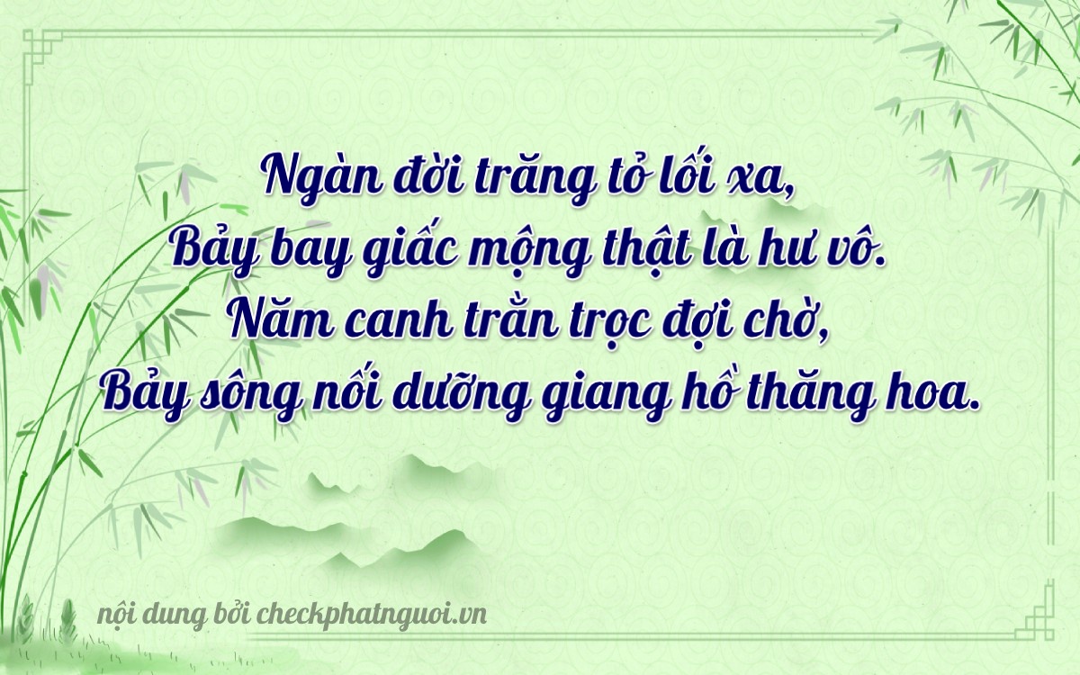 Bài thơ ý nghĩa cho <b>biển số 29AT-08737</b> tại website checkphatnguoi.vn