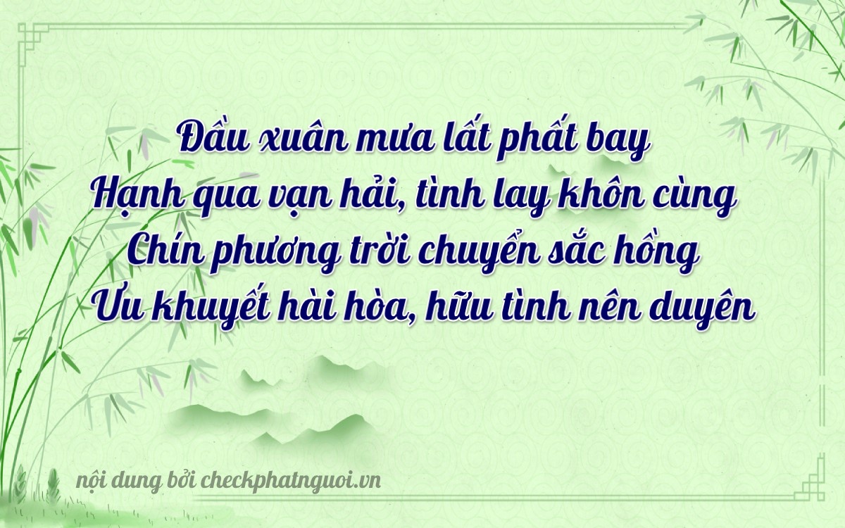 Bài thơ ý nghĩa cho <b>biển số 29AU-00994</b> tại website checkphatnguoi.vn