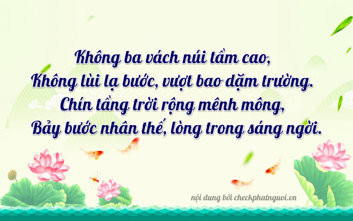Bài thơ ý nghĩa cho <b>biển số 29AZ-02972</b> tại website checkphatnguoi.vn