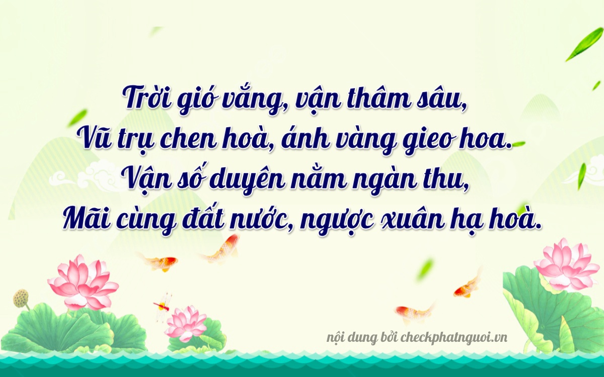 Bài thơ ý nghĩa cho <b>biển số 29B1-06266</b> tại website checkphatnguoi.vn