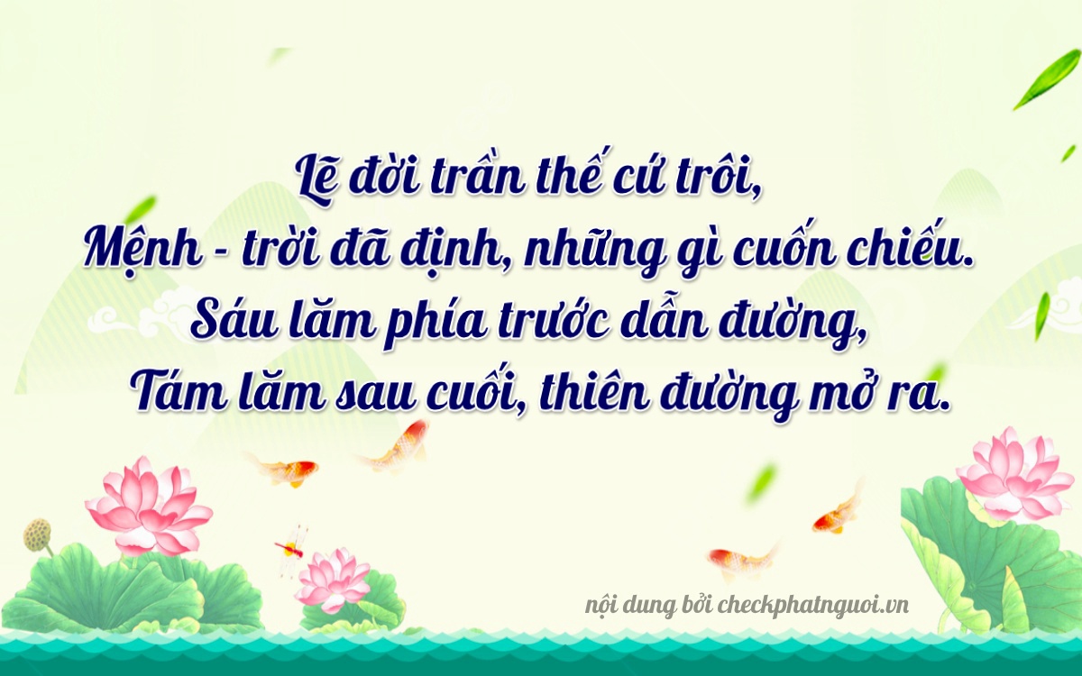 Bài thơ ý nghĩa cho <b>biển số 29B1-16885</b> tại website checkphatnguoi.vn