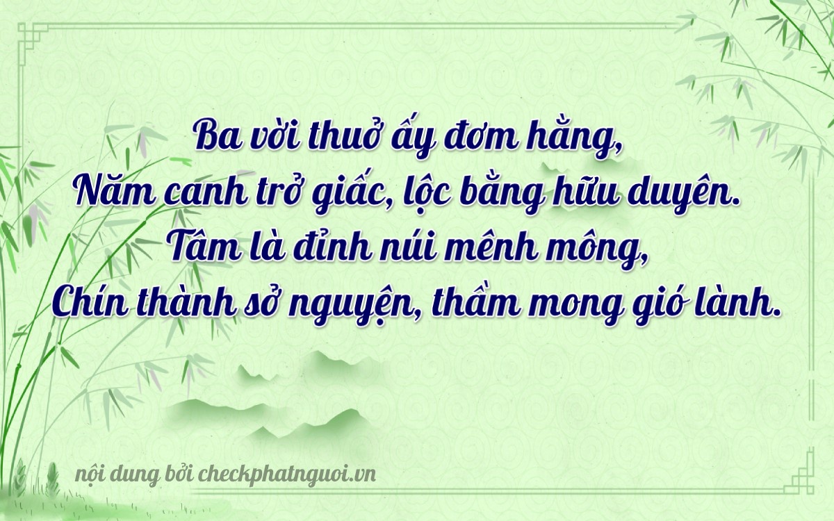Bài thơ ý nghĩa cho <b>biển số 29B1-31369</b> tại website checkphatnguoi.vn